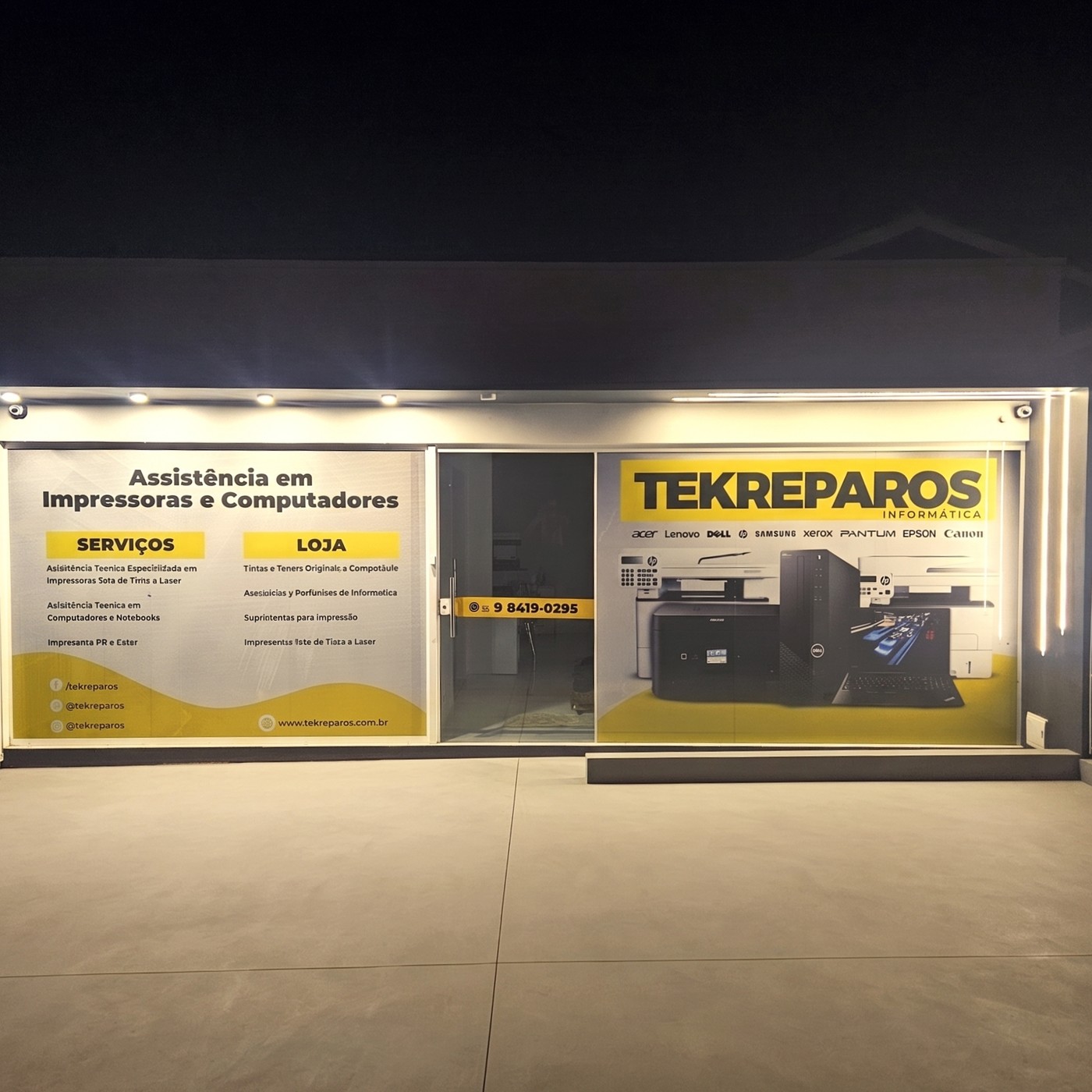 Fachada da loja Tek Reparos em Boa Vista do Buricá, RS